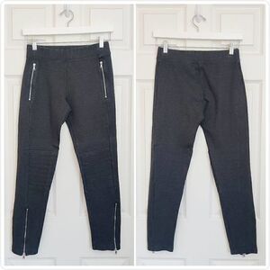 GAP Moto Ponte Charcoal Heather Pants sz S